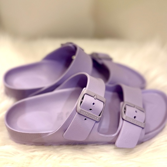 Birkenstock EVA Arizona Essentials Waterproof Slide in Purple Fog •Size 7 (38)• - Picture 5 of 12